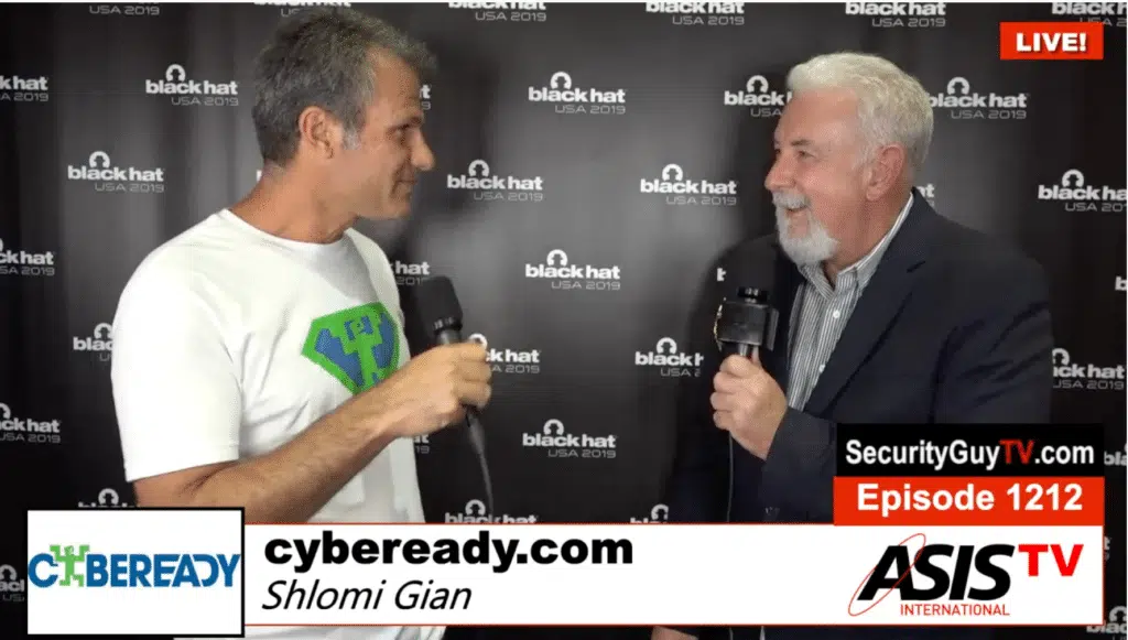 Photo of Shlomi answering questions during the interview
