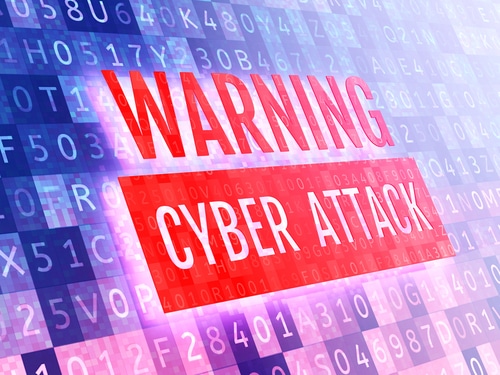 Digital,Security,Concept.,Warning,Cyber,Attack,Sign,On,A,Virtual